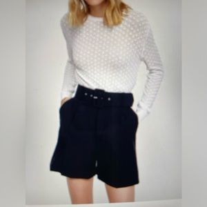 ZARA Bermuda Belted Shorts Size S